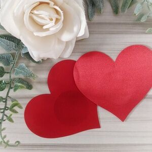 7/$25 Heart Pasties BNIP nipple stickers breast petals Burlesque Valentine's Day